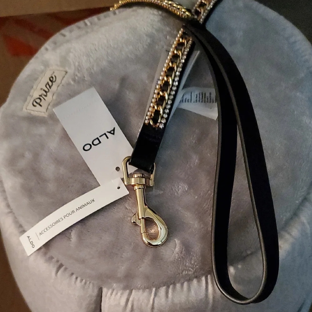 Aldo Black and Gold Dog Leash